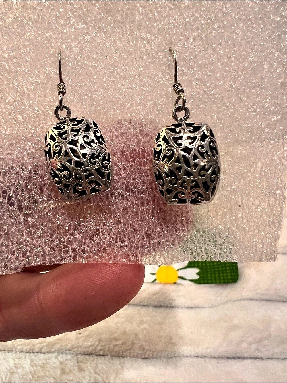 Brighton Filigree Drop Earrings in Silver Like New